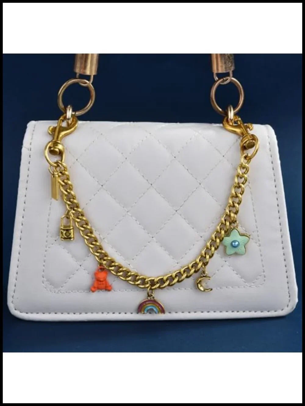 Metal Bag Charm for Women, Stylish Purse Charm Handbag Keychain Accessory